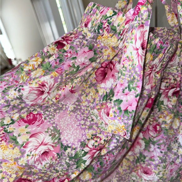 VGUC Beautiful Handmade Lacey Lane Floral Pinafore - Picture 4 of 4